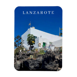 Íman Imã de geladeira de vista de Casa Branca Lanzarote