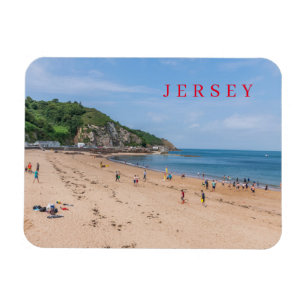 Íman Imã de geladeira de vista de praia de Jersey Greve