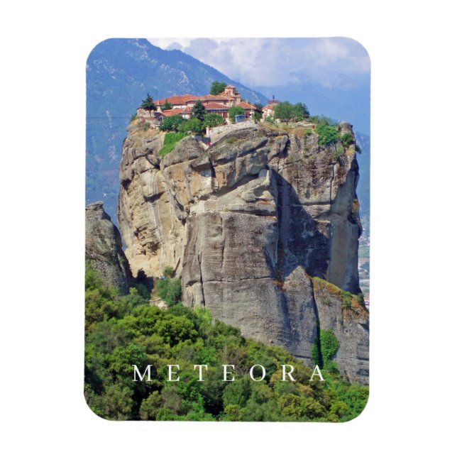 Íman Imã de geladeira de vista do mosteiro de Meteora (Vertical)