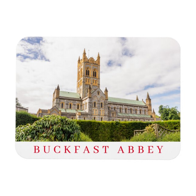 Íman Imã de geladeira de visualização do Buckfast Abbey (Horizontal)