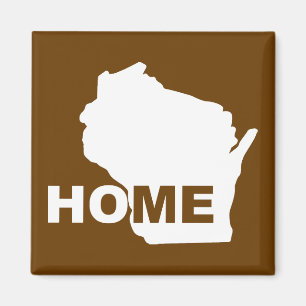 Íman Ímã de Geladeira de Wisconsin Casa Fora do Estado