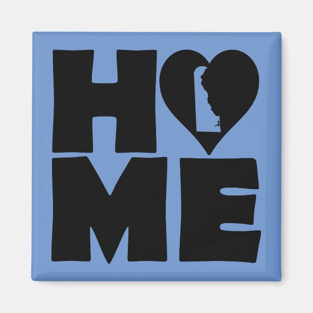 Íman Ímã de Geladeira Delaware Home Heart State (Frente)