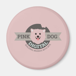 Íman Ímã de Geladeira Digital Cachorro Rosa