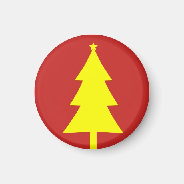 Íman Ímã de Geladeira Divertido de Árvore de Natal de A (Frente)