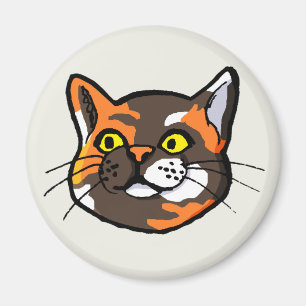 Íman Imã de geladeira do desenho do gato da concha de