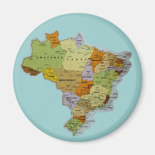Íman Imã de geladeira do mapa brasileiro