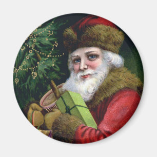 Íman Imã de geladeira do Natal de Papai Noel do vintag