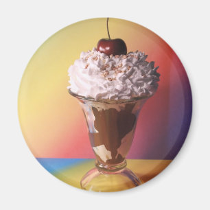Íman Imã de geladeira do Sundae do sorvete