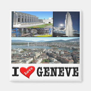 Íman imã de geladeira do zCH032 GENÈVE I Love