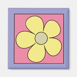 Íman Imã de geladeira dos desenhos animados da flor