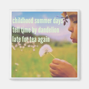 Íman Imã de geladeira dos haicais - dias de verão da