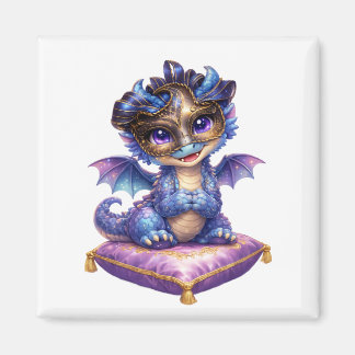 Íman Ímã de Geladeira Dragão Roxo Caprichoso