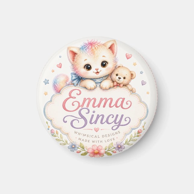 Íman Ímã de Geladeira Emma Sincy Logo (Frente)