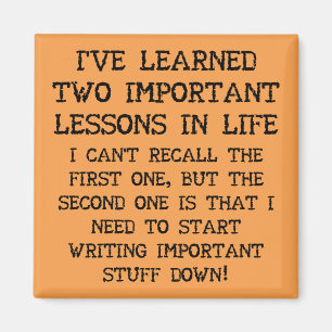 Íman Imã de geladeira engraçada de duas lições