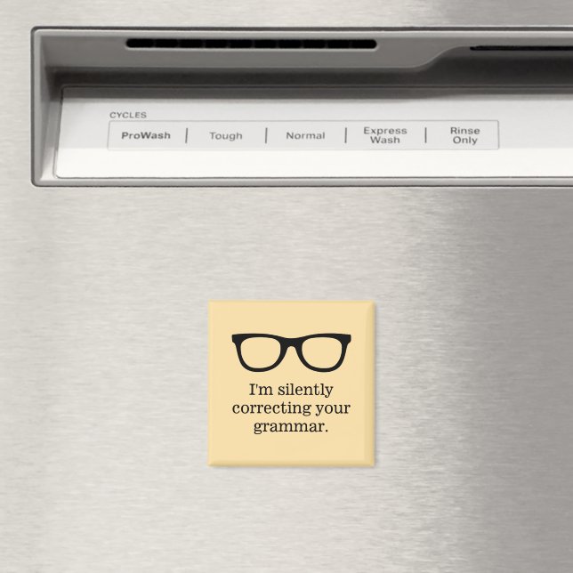 Íman Ímã de geladeira engraçado com óculos de professor (In Situ (Dishwasher))
