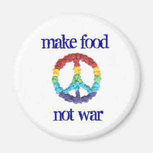 Íman Ímã de geladeira Faça Comida Não Guerra