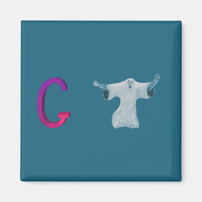 Íman Imã de geladeira fantasma (Frente)