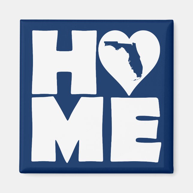 Íman Ímã de Geladeira Florida Home Heart Estado (Frente)