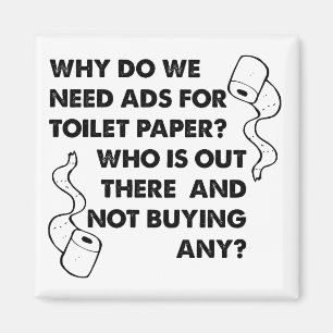 Íman Ímã de Geladeira Funny Anúncios de Papel Higiênico