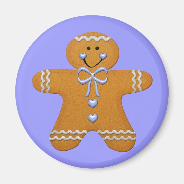 Íman Imã de geladeira Gingerbird Boy (Frente)