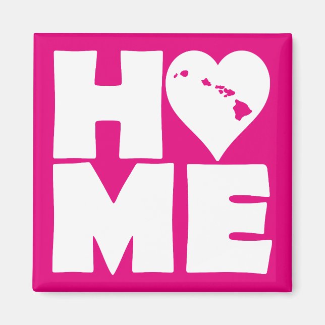 Íman Ímã de Geladeira Hawaii Home Heart State (Frente)
