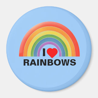 Íman imã de geladeira "I Heart Rainbows"