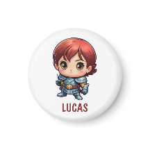 Ímã de Geladeira Infantil Cavaleiro Chibi Personal