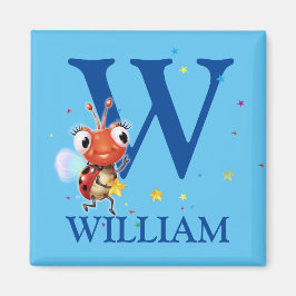 Íman Imã de geladeira inicial de joaninha