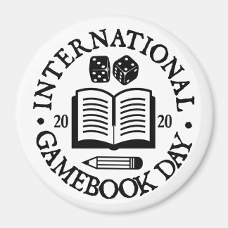 Íman Imã de geladeira Internacional do Gamebook Day
