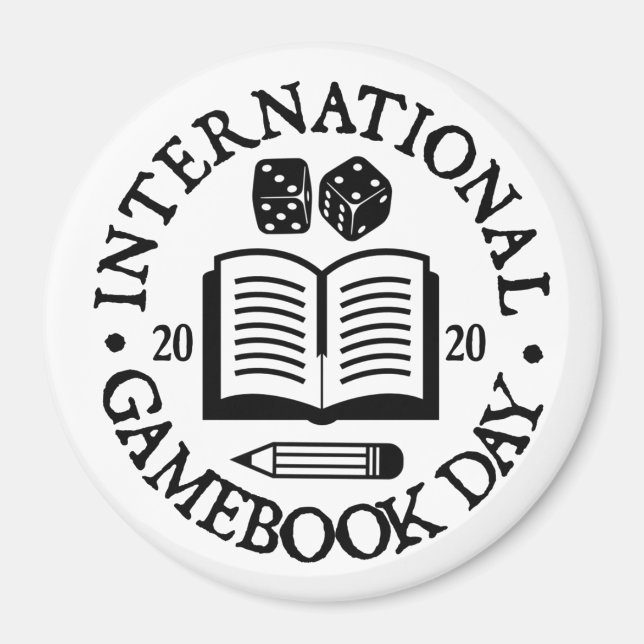 Íman Imã de geladeira Internacional do Gamebook Day (Frente)
