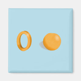 Íman Imã de geladeira laranja