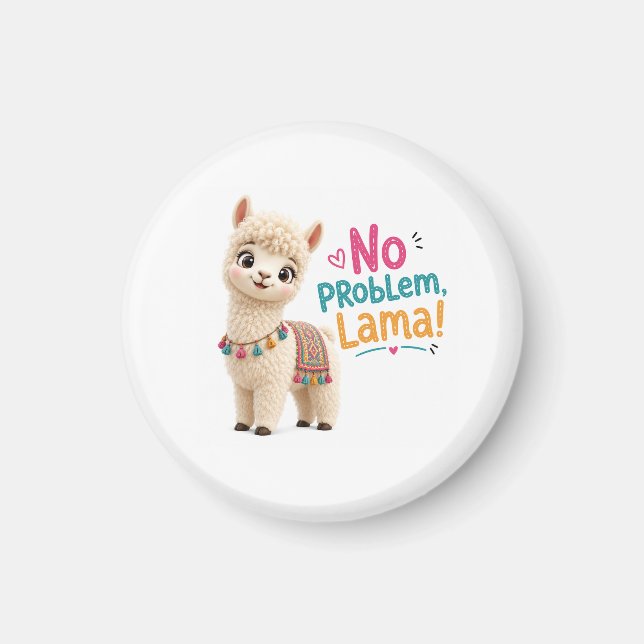 Íman Ímã de Geladeira LLama Fofo (Frente)