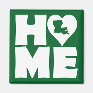 Íman Ímã de Geladeira Louisiana Home Heart State