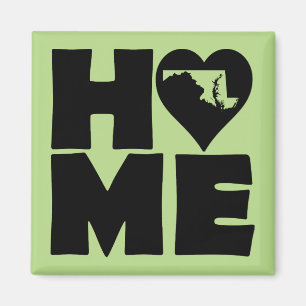 Íman Ímã de Geladeira Maryland Home Heart State