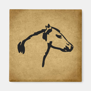 Íman Imã de geladeira ocidental do perfil do cavalo do