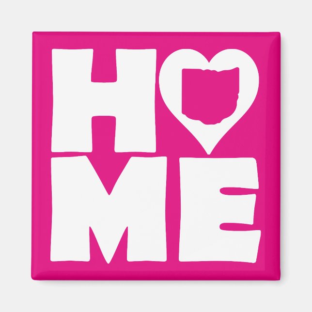 Íman Ímã de Geladeira Ohio Home Heart State (Frente)