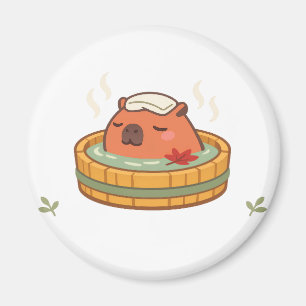 Íman Ímã de Geladeira Onsen Fonte Termal Capivara Relax