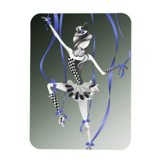 Íman Ímã de Geladeira Palhaço Bailarina Fita Azul