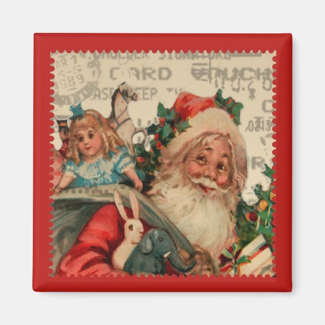Íman Ímã de Geladeira Papai Noel (Frente)
