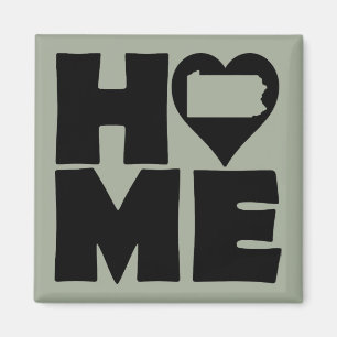 Íman Ímã de Geladeira Pennsylvania Home Heart State