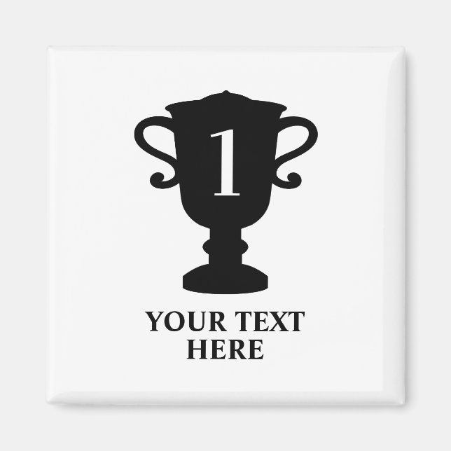 Íman Ímã de geladeira personalizado troféu do campeão (Frente)