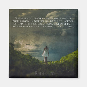 Íman imã de geladeira quadrada com mensagem inspiradora