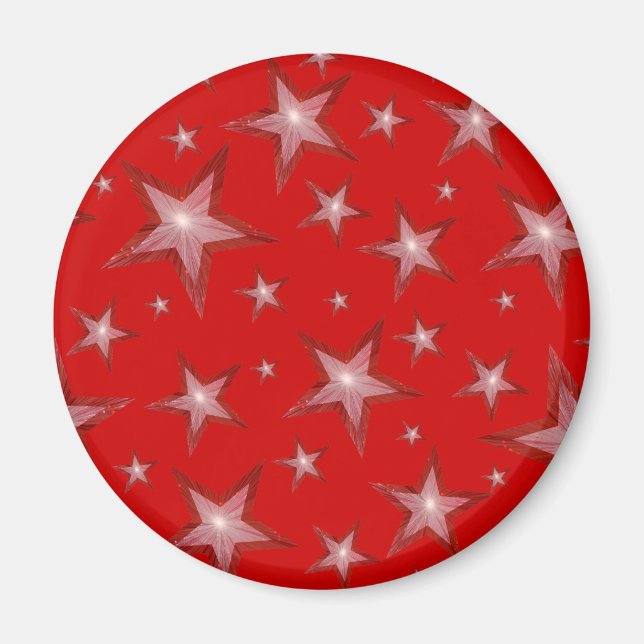 Íman Imã de geladeira Red Star em vermelho (Frente)