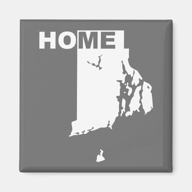 Íman Ímã de Geladeira Rhode Island Longe de Casa (Frente)