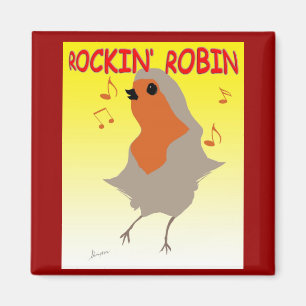 Íman Imã de geladeira Rockin Robin