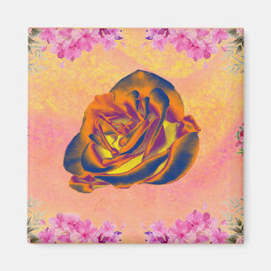 Íman Imã de geladeira Rosa laranja