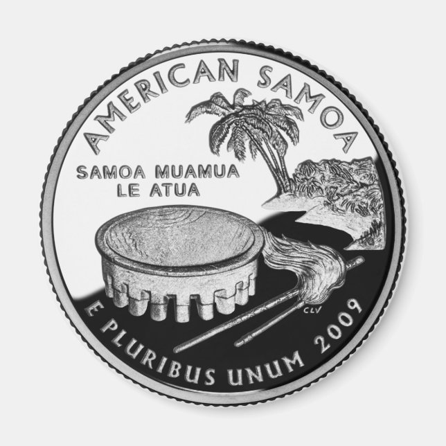 Íman Imã de geladeira Samoa Quarter (Frente)