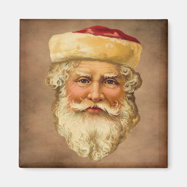 Íman Imã de geladeira Santa Claus Vintage (Frente)