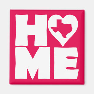 Íman Ímã de Geladeira Texas Home Heart State