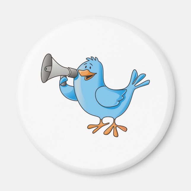 Íman Imã de geladeira Twitter Bird (Frente)